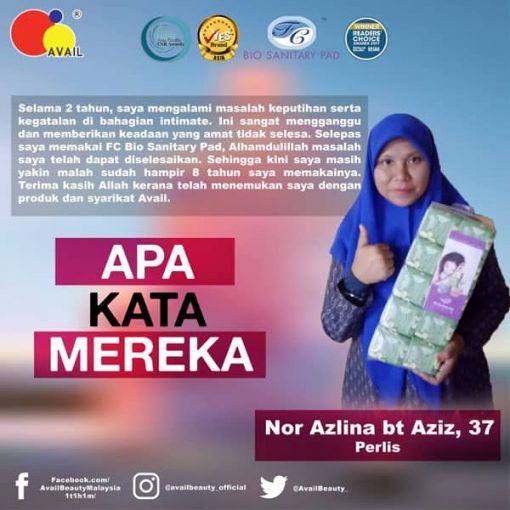 pad herba avail pantiliner tuala wanita