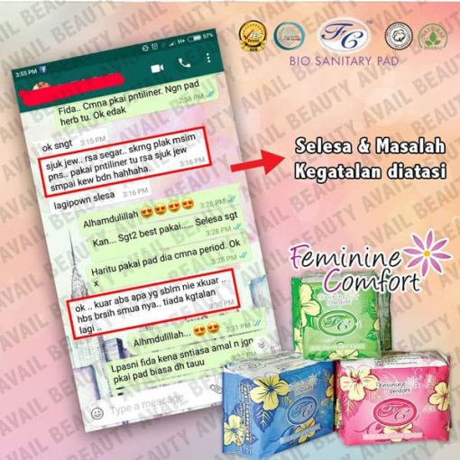 pad herba avail pantiliner tuala wanita