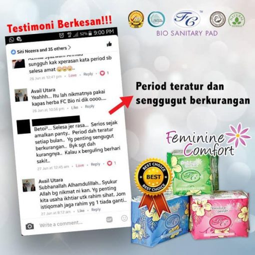 pad herba avail pantiliner tuala wanita