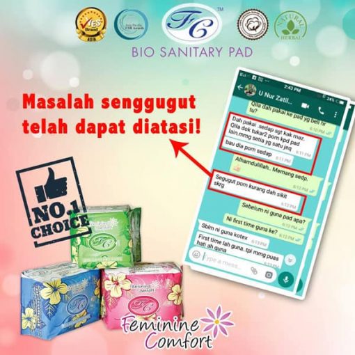 pad herba avail pantiliner tuala wanita
